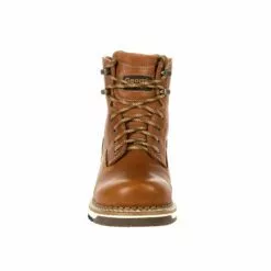 Georgia Mens Tan Leather Amp LT Wedge Work Boots -Boots Sales Shop GB00347 front