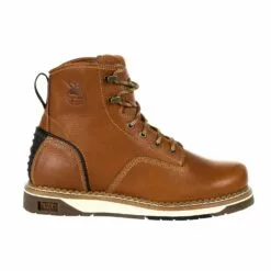 Georgia Mens Tan Leather Amp LT Wedge Work Boots -Boots Sales Shop GB00347 profile