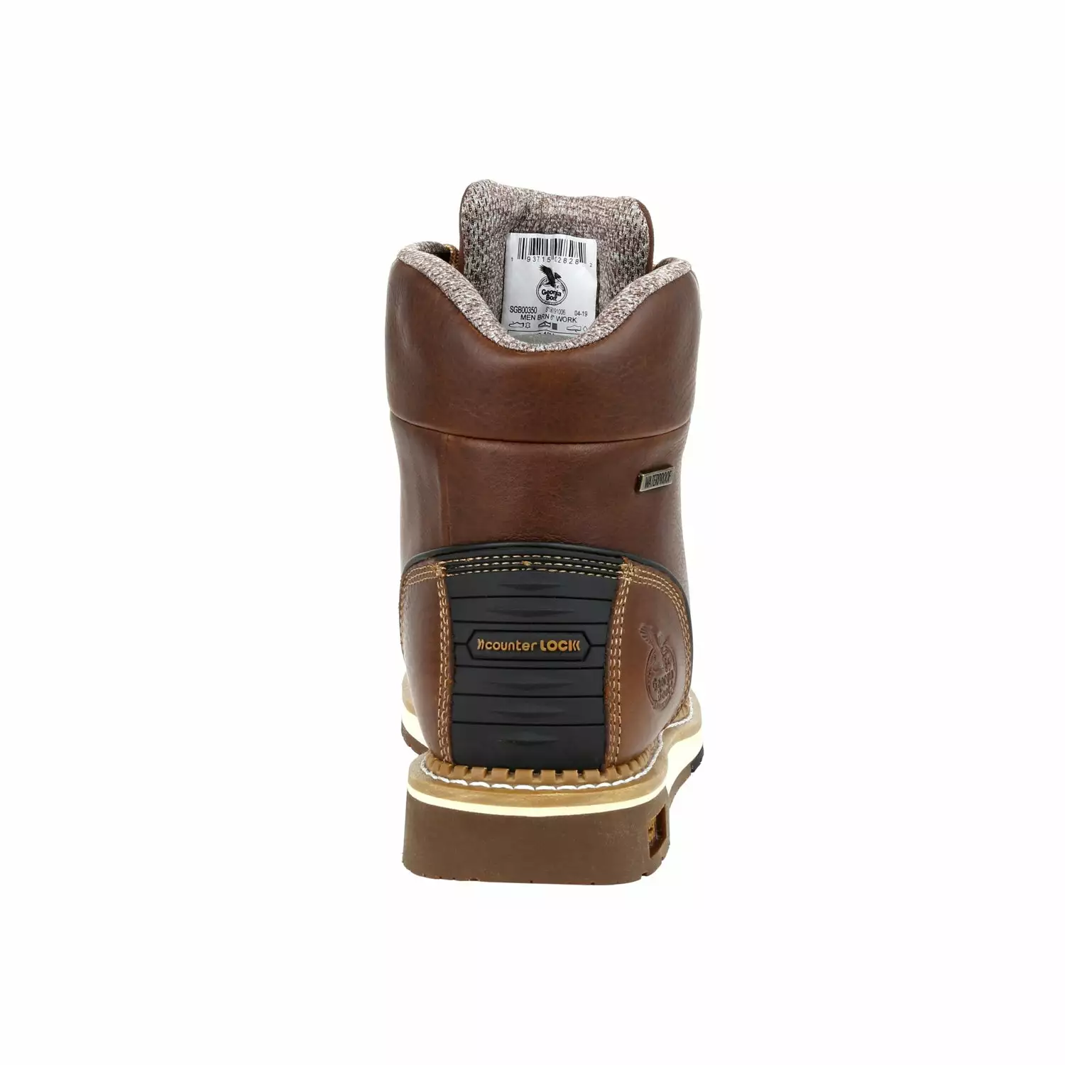 Georgia Mens Brown Leather Amp LT Wedge WP Work Boots 4 Georgia Mens Brown Leather Amp LT Wedge WP Work Boots - Image 2