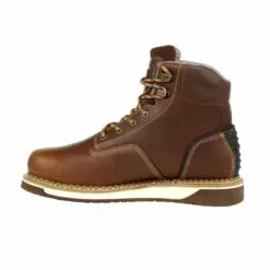 Georgia Mens Brown Leather Amp LT Wedge WP Work Boots 11 Georgia Mens Brown Leather Amp LT Wedge WP Work Boots -Boots Sales Shop GB00350 instep profile