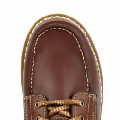 Georgia Mens Brown Leather USA Wedge Moc Toe Work Boots 11 Georgia Mens Brown Leather USA Wedge Moc Toe Work Boots -Boots Sales Shop GB00358 birdseye