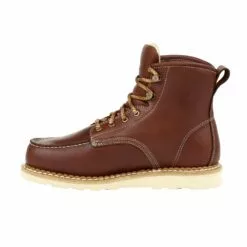Georgia Mens Brown Leather USA Wedge Moc Toe Work Boots 13 Georgia Mens Brown Leather USA Wedge Moc Toe Work Boots -Boots Sales Shop GB00358 instep profile