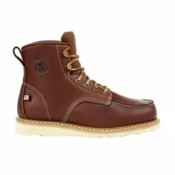 Georgia Mens Brown Leather USA Wedge Moc Toe Work Boots 15 Georgia Mens Brown Leather USA Wedge Moc Toe Work Boots -Boots Sales Shop GB00358 profile