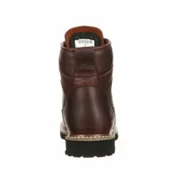 Georgia Mens Chocolate Leather WP Lace-to-Toe Work Boots -Boots Sales Shop GBOT052 back square a499d9e6 7ea8 4121 875f 9da7c3a46f0a