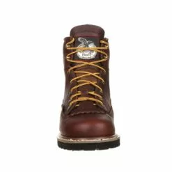 Georgia Mens Chocolate Leather WP Lace-to-Toe Work Boots -Boots Sales Shop GBOT052 front square cfac5e79 92d3 4e29 99ff 724bf1806db2