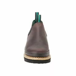 Georgia Mens Soggy Brown Leather Romeo Work Loafers Slip-On Boots -Boots Sales Shop GR274 front square