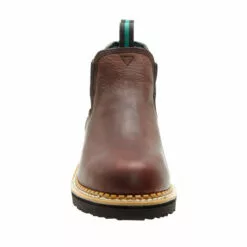 Georgia Mens Soggy Brown Leather WP High Romeo ST Ankle Boots -Boots Sales Shop GR530 front