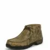 Justin Mens Tan Leather Work Boots Steel Toe 4in Bomber