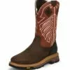 Justin ST WP EH Mens Chestnut Roughneck Leather Work Boots -Boots Sales Shop JOW WK2115 L