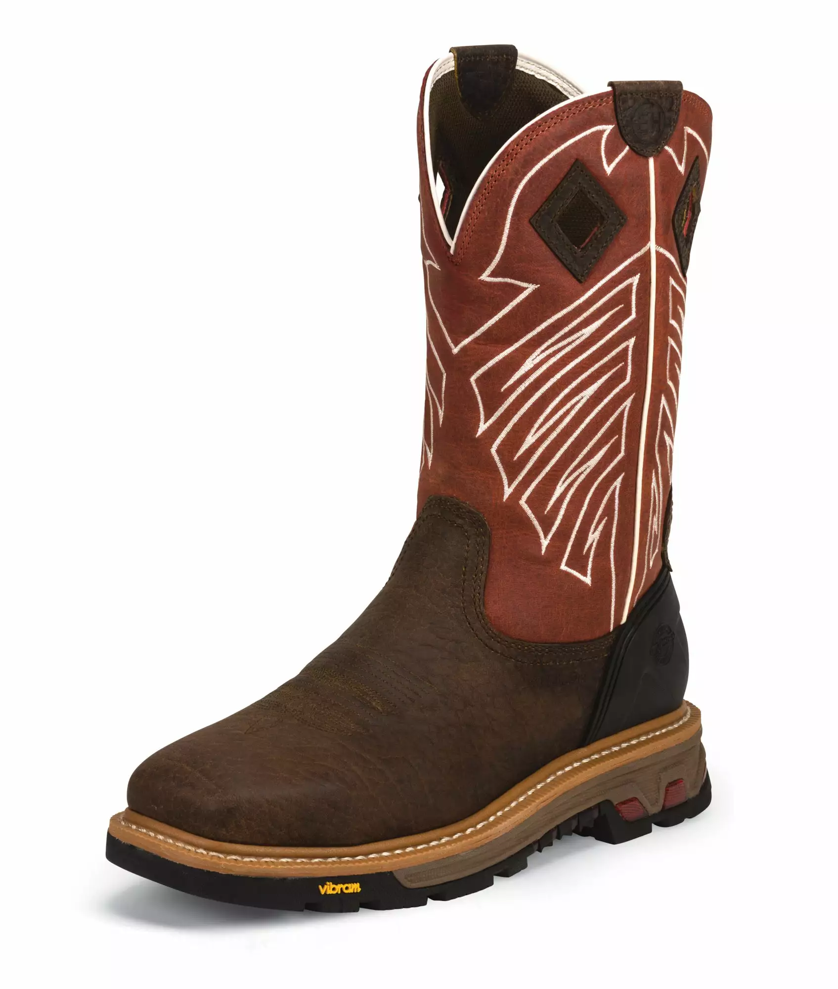 Justin ST WP EH Mens Chestnut Roughneck Leather Work Boots 3 Justin ST WP EH Mens Chestnut Roughneck Leather Work Boots