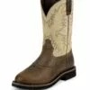 Justin Mens Brown Waxy Leather Work Boots 11in Stampede Pull-On -Boots Sales Shop JOW WK4660 L ebc80d50 7c3c 4c41 bf11 6e5e54c40f33