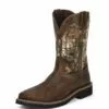 Justin Mens Tan Rugged Leather Work Boots WP Comp Toe Camo Stampede -Boots Sales Shop JOW WK4677 L d24c5233 857d 4a9f 99de 9880c2759baf