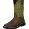 Justin Mens Green Cowhide Leather Work Boots 11in Stampede Steel Toe -Boots Sales Shop JOW WK4688 L ce91b38a e167 40d6 b8c8 99159af9e6fb