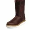 Justin Mens Tan Premium Leather Work Boots Light Duty Wedge 10in -Boots Sales Shop JOW WK4908 L