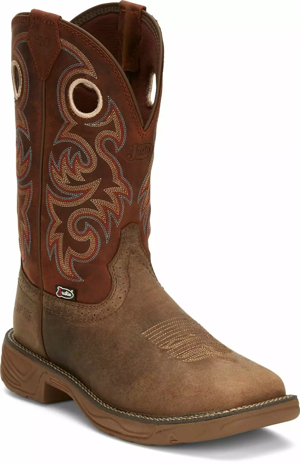 Justin 11in CT Mens Bronze Orange Rush Leather Work Boots 3 Justin 11in CT Mens Bronze Orange Rush Leather Work Boots