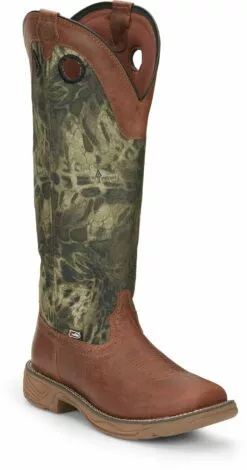 Justin 17in EH Snake Mens Prym1 Woodlands Rush Strike Leather Work Boots