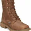 Justin 8in Lacer Mens Barley Brown Rush Leather Work Boots 2 Justin 8in Lacer Mens Barley Brown Rush Leather Work Boots -Boots Sales Shop JST 001 SE467