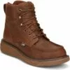 Justin 6in WP Mocc Mens Barley Brown Rush Leather Work Boots 2 Justin 6in WP Mocc Mens Barley Brown Rush Leather Work Boots -Boots Sales Shop JST 001 SE470