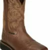 Justin 11in Comp Toe Mens Tan Handler Leather Work Boots -Boots Sales Shop JST 001 SE4824