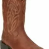 Justin 11in Pull-On Mens Hazel Brown Canter Leather Work Boots