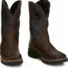 Justin 11in WP CT Mens Toffee Brown NiTREAD Leather Work Boots -Boots Sales Shop JST 002 CR3204