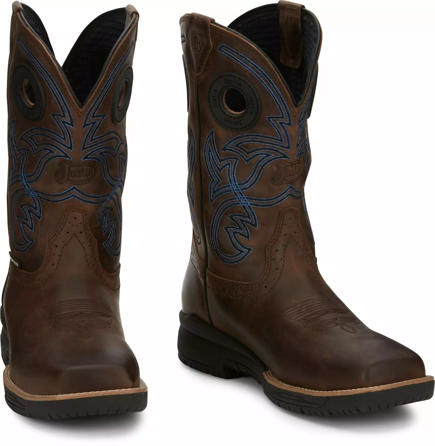 Justin 11in WP CT Mens Toffee Brown NiTREAD Leather Work Boots 3 Justin 11in WP CT Mens Toffee Brown NiTREAD Leather Work Boots