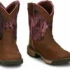 Justin 8in WP Womens Prym1 Pink Out Camo Rush Leather Work Boots -Boots Sales Shop JST 002 SE4358