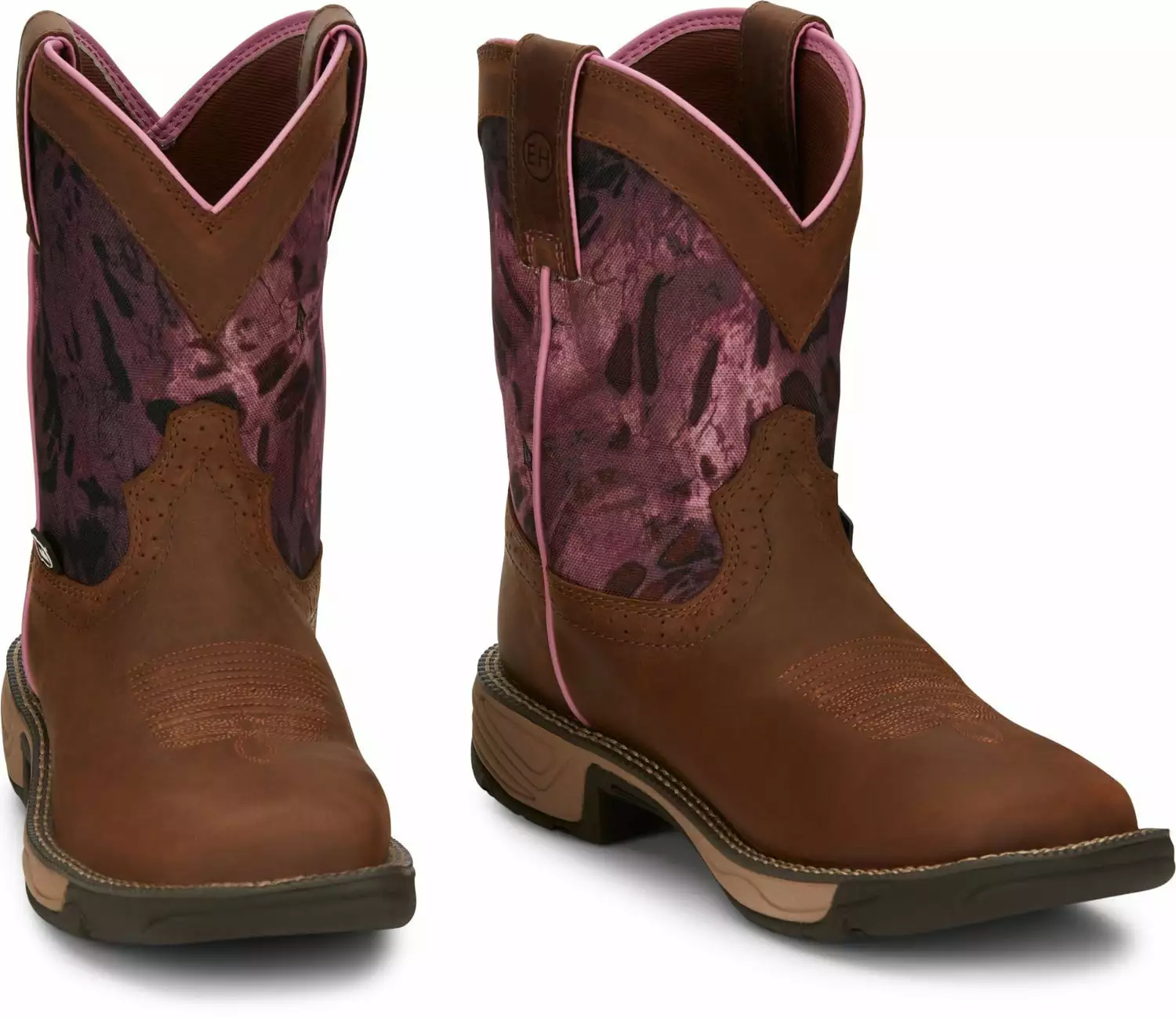 Justin 8in WP Womens Prym1 Pink Out Camo Rush Leather Work Boots 3 Justin 8in WP Womens Prym1 Pink Out Camo Rush Leather Work Boots