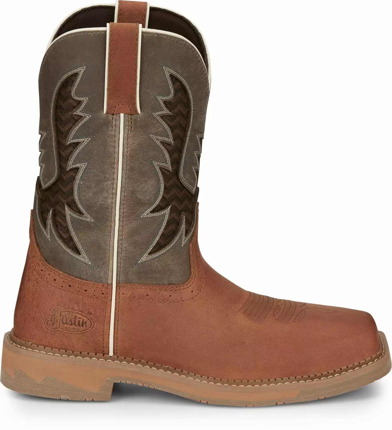 Justin 11in Mens Independence Bolt Leather Work Boots 4 Justin 11in Mens Independence Bolt Leather Work Boots - Image 2