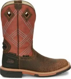 Justin 12in CT Mens Burnt Orange Dalhart Leather Work Boots -Boots Sales Shop JST 004 SE4218