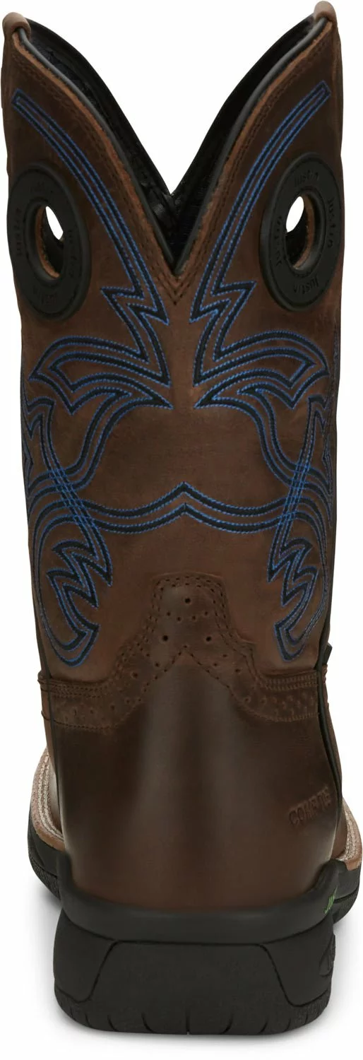 Justin 11in WP CT Mens Toffee Brown NiTREAD Leather Work Boots 5 Justin 11in WP CT Mens Toffee Brown NiTREAD Leather Work Boots - Image 3