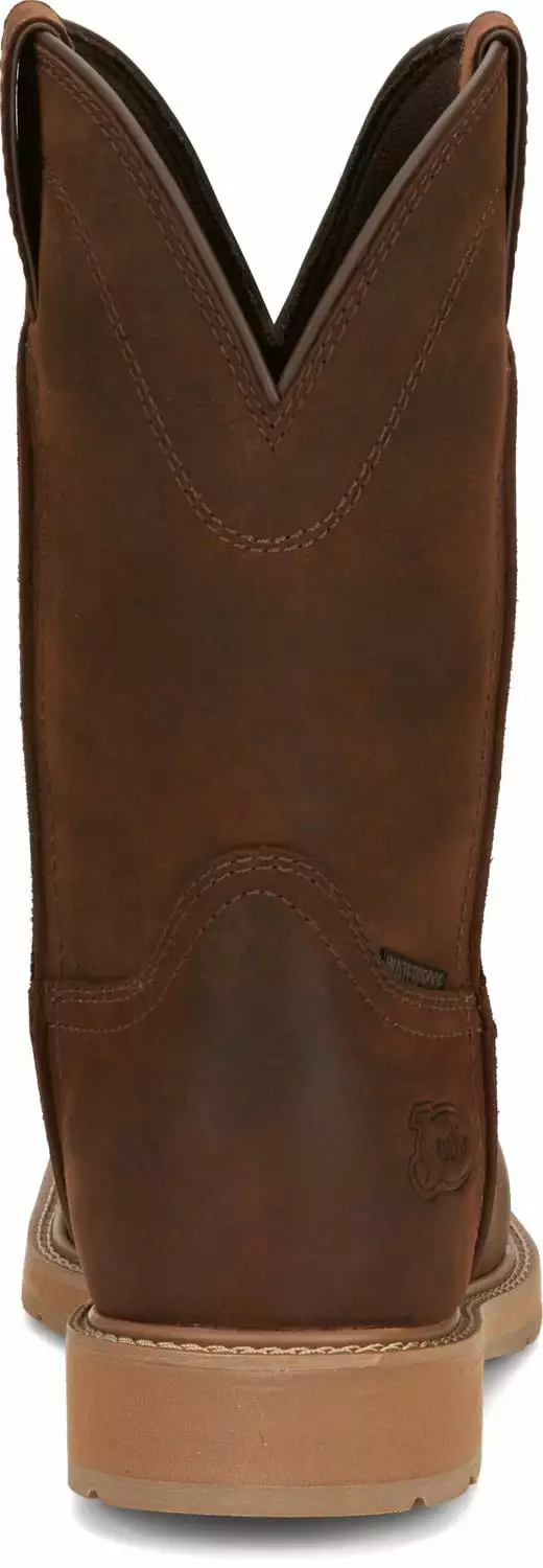 Justin 11in Western ST Mens Pecan Brown Buster Leather Work Boots 5 Justin 11in Western ST Mens Pecan Brown Buster Leather Work Boots - Image 3