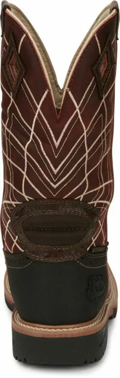 Justin Ostrich Print CT Mens Rust Derrickman Leather Work Boots -Boots Sales Shop JST 006 SE4835 3cec3831 f06a 441d 9501 cc8c97e8c643