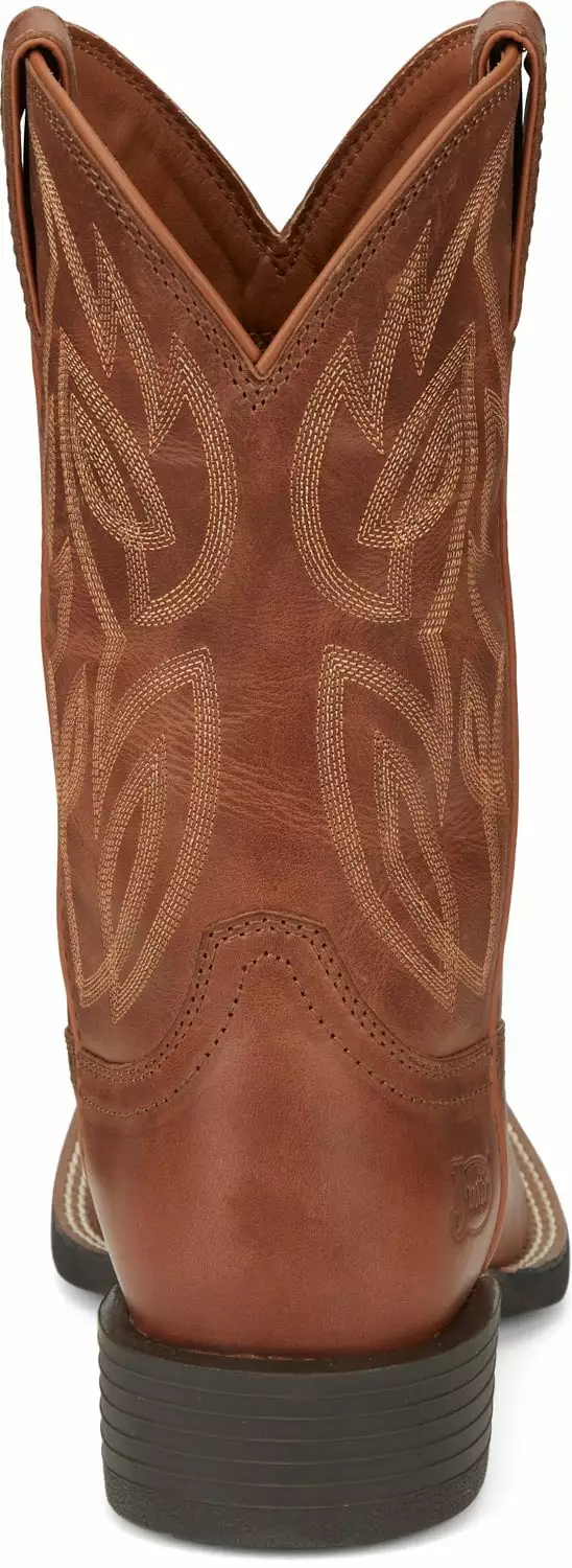 Justin 11in Pull-On Mens Hazel Brown Canter Leather Work Boots 6 Justin 11in Pull-On Mens Hazel Brown Canter Leather Work Boots - Image 4