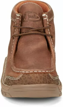 Justin 4in WP EH Mens Barley Brown Crafton Leather Work Boots -Boots Sales Shop JST 008 SE251