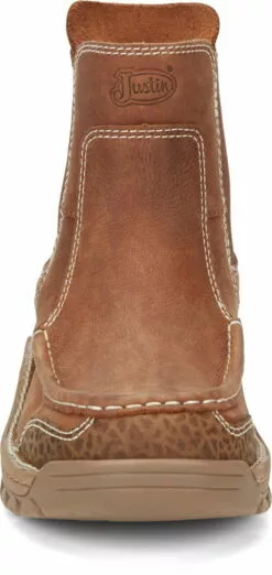 Justin 6in EH Mocc Mens Barley Brown Channing Leather Work Boots -Boots Sales Shop JST 008 SE254