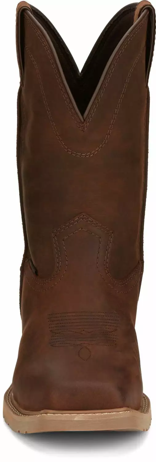 Justin 11in Western ST Mens Pecan Brown Buster Leather Work Boots 7 Justin 11in Western ST Mens Pecan Brown Buster Leather Work Boots - Image 5