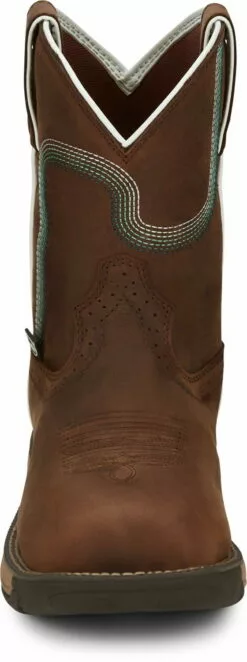 Justin 8in WP Womens Pine Chocolate Rush Leather Work Boots 13 Justin 8in WP Womens Pine Chocolate Rush Leather Work Boots -Boots Sales Shop JST 008 SE4360