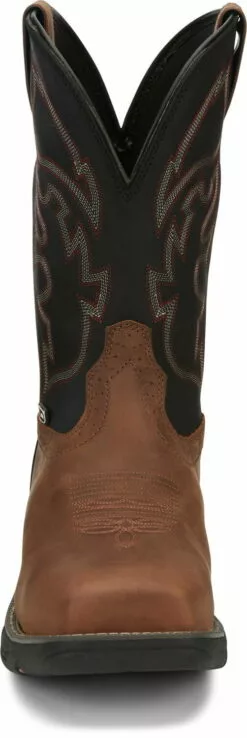 Justin 11in CT Mens Tan Stampede Rush Leather Work Boots 16 Justin 11in CT Mens Tan Stampede Rush Leather Work Boots -Boots Sales Shop JST 008 WK4337