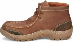 Justin 4in WP EH Mens Barley Brown Crafton Leather Work Boots -Boots Sales Shop JST 009 SE251