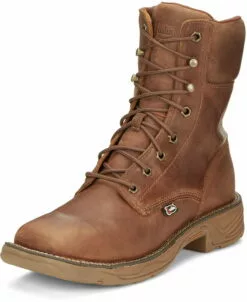 Justin 8in Lacer Mens Barley Brown Rush Leather Work Boots 17 Justin 8in Lacer Mens Barley Brown Rush Leather Work Boots -Boots Sales Shop JST 010 SE467