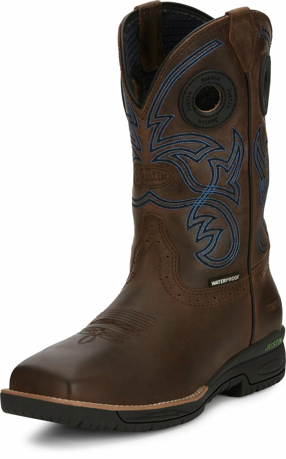 Justin 11in WP CT Mens Toffee Brown NiTREAD Leather Work Boots 9 Justin 11in WP CT Mens Toffee Brown NiTREAD Leather Work Boots - Image 7