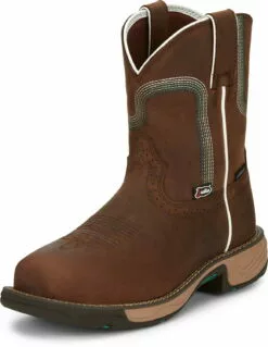 Justin 8in WP Womens Pine Chocolate Rush Leather Work Boots 15 Justin 8in WP Womens Pine Chocolate Rush Leather Work Boots -Boots Sales Shop JST 023 SE4360