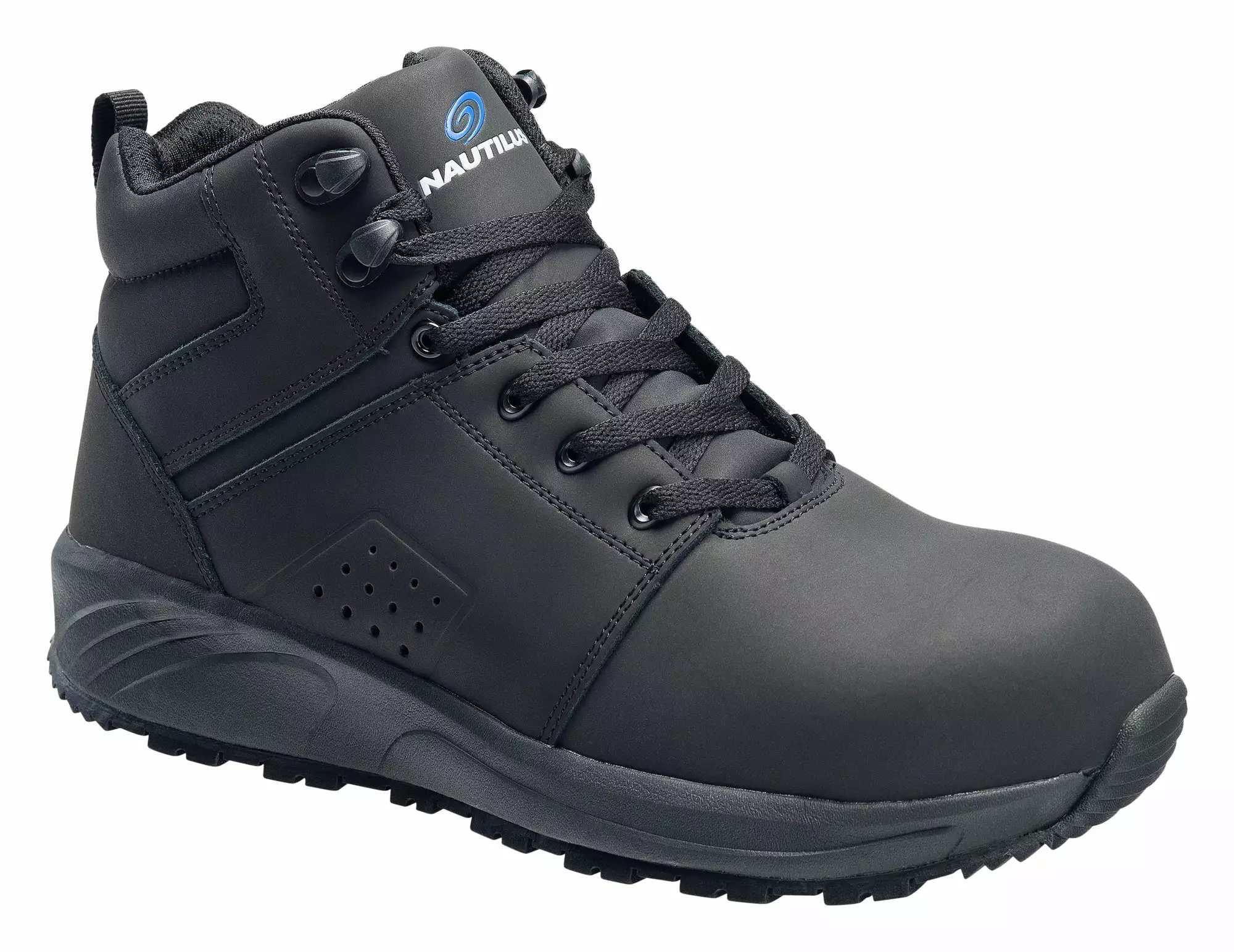 Nautilus Mens Black Leather Comp Toe 2522 Guard Mid Work Boots 8 Nautilus Mens Black Leather Comp Toe 2522 Guard Mid Work Boots - Image 6