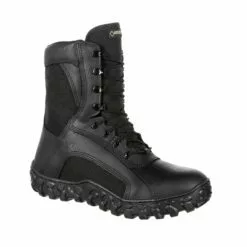 Rocky Boots Rocky Mens Black Leather S2V Flight 600G WP Military Boots