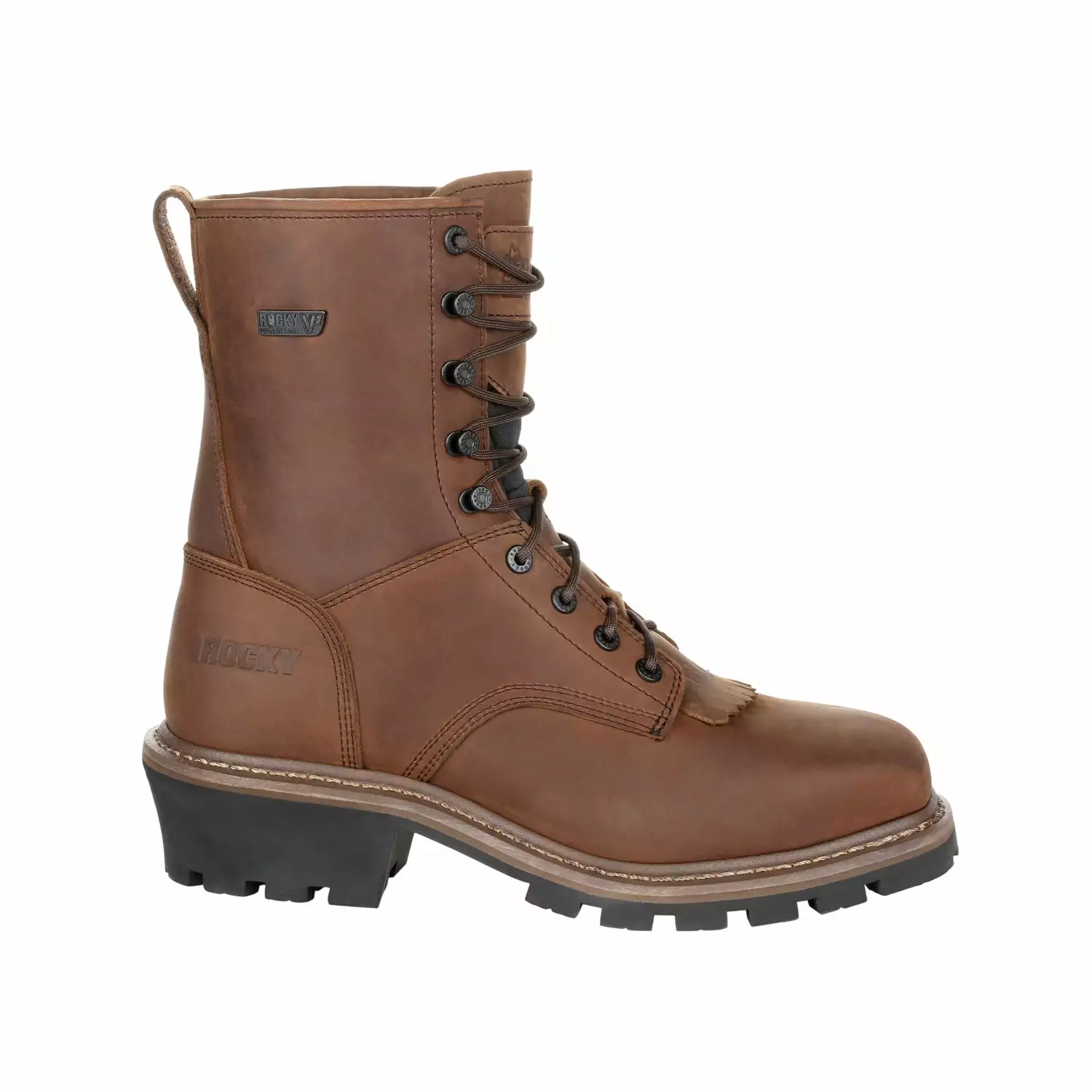 Rocky Boots Rocky Mens Dark Brown Leather CT Waterproof Logger Boots 9 Rocky Boots Rocky Mens Dark Brown Leather CT Waterproof Logger Boots - Image 7