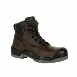 Rocky Boots Rocky Mens Brown Leather Worksmart 6in CT WP Work Boots