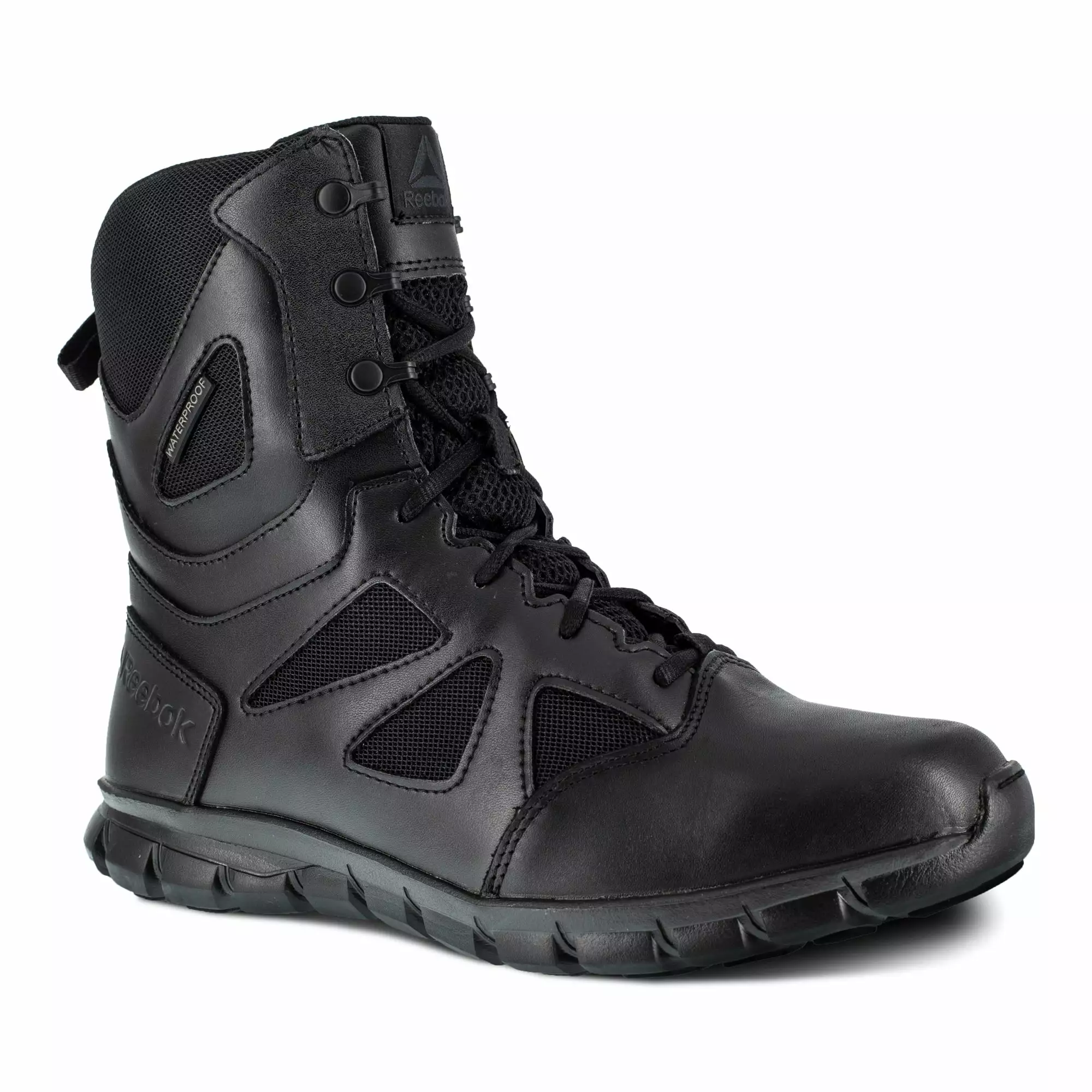 Reebok Womens Black Leather Work Boots Sublite Tactical WP 9 M 4 Reebok Womens Black Leather Work Boots Sublite Tactical WP 9 M - Image 2