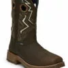 Tony Lama 11in Mens Walnut Force Comp Toe Leather Work Boots