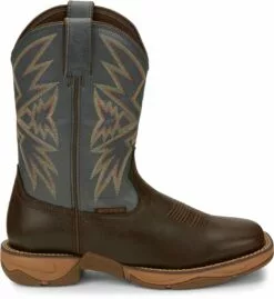 Tony Lama 11in 3R Mens Coffee/Blue Bartlett Leather Work Boots -Boots Sales Shop TNL 004 RR3358